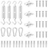 vidaXL 12 pcs conjunto de acess&oacute;rios p/ para-sol vela a&ccedil;o inoxid&aacute;vel