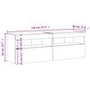 vidaXL M&oacute;veis de parede p/ TV com luzes LED 2 pcs 60x30x40 cm branco
