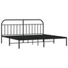 vidaXL Estrutura de cama com cabeceira 200x200 cm metal preto