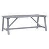 vidaXL 9 pcs conjunto de jantar jardim madeira ac&aacute;cia maci&ccedil;a cinzento