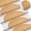 vidaXL Tapetes escada adesivos aspeto sisal 30 pcs 56x17x3cm sisal