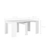 vidaXL Mesa de jantar extens&iacute;vel 175x90x75 cm branco brilhante