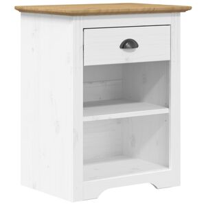 vidaXL Mesa de cabeceira BODO 53x38,5x67 cm pinho maci&ccedil;o castanho