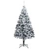 vidaXL &Aacute;rvore de Natal Artificial Branco 180 cm PVC, A&ccedil;o e Pl&aacute;stico