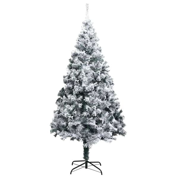 vidaXL &Aacute;rvore de Natal Artificial Branco 180 cm PVC, A&ccedil;o e Pl&aacute;stico