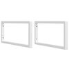 vidaXL Suportes de prateleira p/ lavat&oacute;rio 2 pcs a&ccedil;o retangular branco