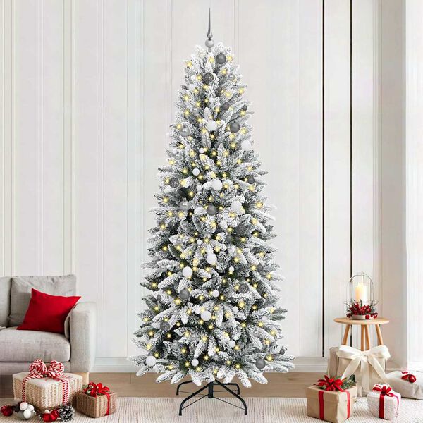 vidaXL &Aacute;rvore de Natal Artificial com 300 LEDs Branco 240 cm
