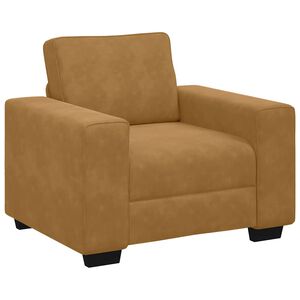 vidaXL Poltrona 100x77x82 cm veludo castanho