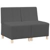 vidaXL Unidade de Sof&aacute; Modular Sem Bra&ccedil;os 2 unid. Cinza Escuro