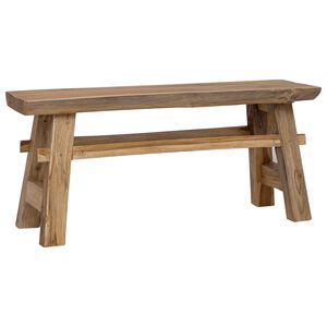 vidaXL banco Natural 100 x 29 x 43,5 cm Madeira de Teca S&oacute;lida