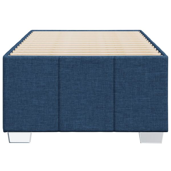 vidaXL Estrutura de cama sem colchão 90x190 cm tecido azul