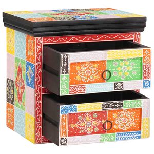 vidaXL Armário de Cabeceira com gaveta Multicolor 40 x 30 x 40 cm