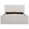vidaXL Cama hidr&aacute;ulica c/ arruma&ccedil;&atilde;o 90x200cm couro artificial branco