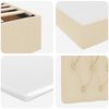 vidaXL Cama com arruma&ccedil;&atilde;o e colch&atilde;o com colch&atilde;o Creme 100 x 200 cm