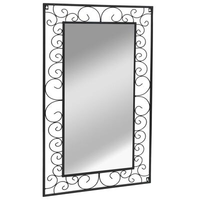 vidaXL Espelho de parede retangular 60x110 cm preto
