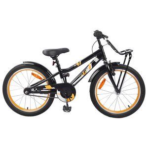 vidaXL Bicicleta Infantil 18 Polegadas para 5-7 anos Laranja e Preto