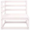 vidaXL Sofás de canto para jardim 2 pcs madeira de pinho maciça branco