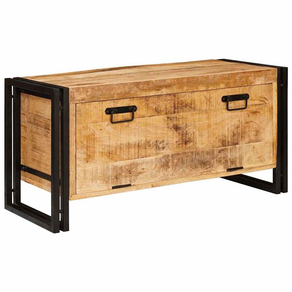 vidaXL Arm&aacute;rio de Sapatos com porta Castanho Madeira de manga maci&ccedil;a