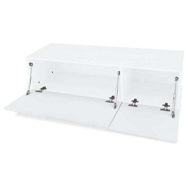 vidaXL Móvel de TV em aglomerado 120x40x34 cm branco brilhante