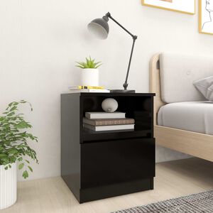 vidaXL Mesas de cabeceira 2 pcs 40x40x50 cm derivados de madeira preto