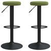 vidaXL Bancos de bar 2 pcs veludo verde-claro