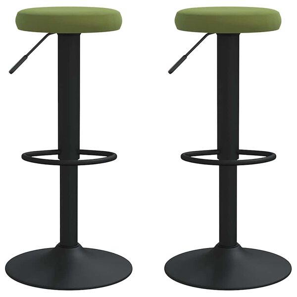 vidaXL Bancos de bar 2 pcs veludo verde-claro