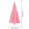 vidaXL &Aacute;rvore de Natal com 300 LEDs com suporte Rosa 210 cm PVC