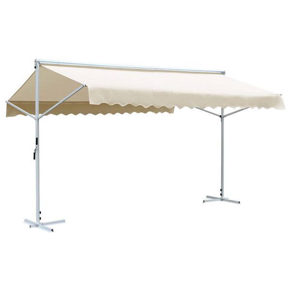 vidaXL Toldo de p&eacute; 500x300 cm creme