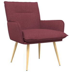 vidaXL poltrona Vinho Vermelho Tecido