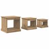 vidaXL Mesa de centro 3 pcs Carvalho Artesanal 48 x 45 x 45 cm