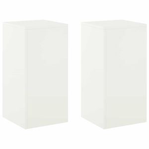 vidaXL Suporte para Plantas 2 pcs Branco 30 x 30 x 60 cm A&ccedil;o