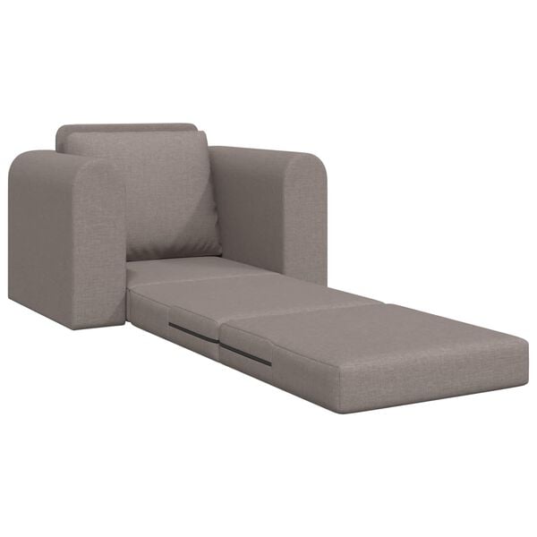 vidaXL Sof&aacute;-Cama Cinzento-acastanhado 98 x 71 x 83 cm tecido
