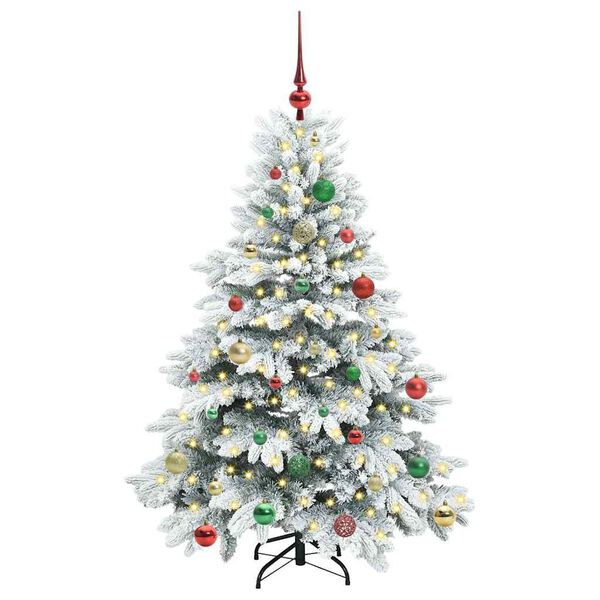 vidaXL &Aacute;rvore de Natal Artificial com 150 LEDs Branco 150 cm PE e PVC