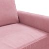 vidaXL Sofá de 2 lugares veludo 120 cm rosa