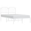 vidaXL Estrutura de cama com cabeceira 120x190 cm metal branco