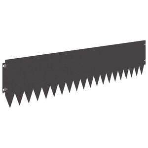 vidaXL Acabamento para Gramado 20 pcs 103 x 25 cm A&ccedil;o Preto