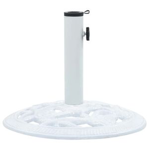vidaXL Base para guarda-sol 9 kg 40 cm ferro fundido branco