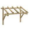 vidaXL Toldo para porta 150x100x100 cm madeira de pinho maci&ccedil;a