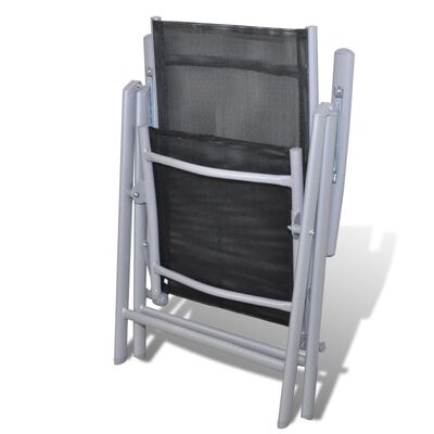 vidaXL Cadeiras de jardim dobráveis 4 pcs alumínio