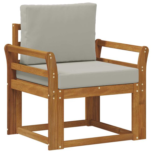 vidaXL Sof&aacute; exterior Madeira de Ac&aacute;cia maci&ccedil;a e Poli&eacute;ster