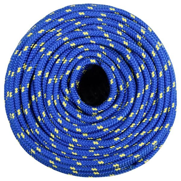 vidaXL Corda de barco 6 mm 25 m polipropileno azul