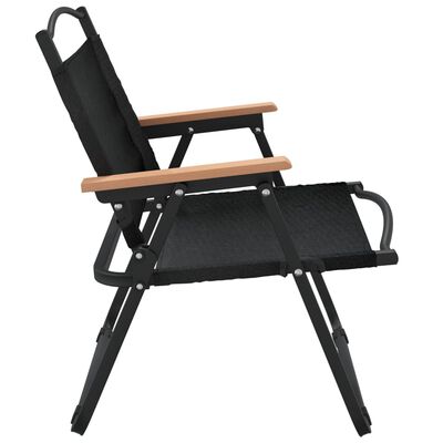 vidaXL Cadeiras de campismo 2 pcs 54x43x59 cm tecido oxford preto
