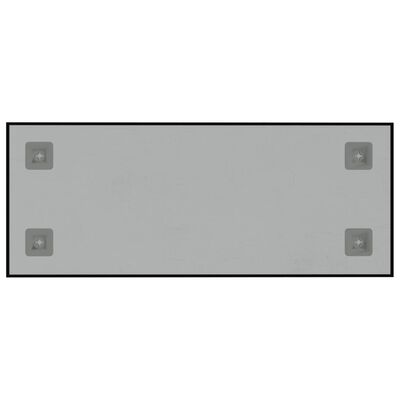 vidaXL Quadro magnético de parede 50x20 cm vidro temperado preto