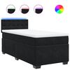 vidaXL Cama com molas/colch&atilde;o 80x200 cm veludo preto