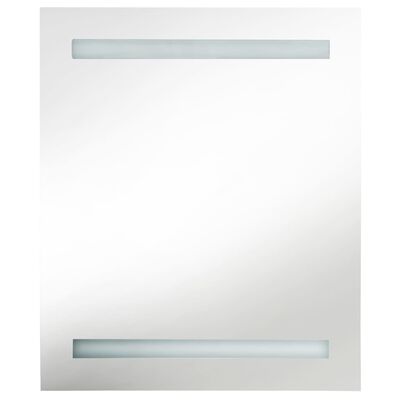 vidaXL Armário espelhado casa de banho LED 50x14x60cm cinzento cimento