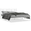 vidaXL Estrutura de cama com cabeceira 150x200 cm metal branco