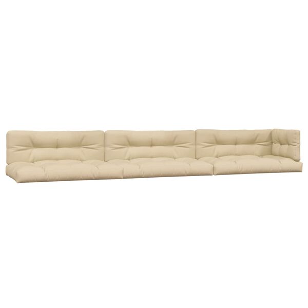 vidaXL 6 pcs conj. sof&aacute;s paletes p/ jardim c/ almofad&otilde;es ac&aacute;cia maci&ccedil;a