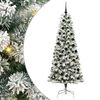 vidaXL &Aacute;rvore de Natal Articulada Artificial Verde e Branco 210 cm