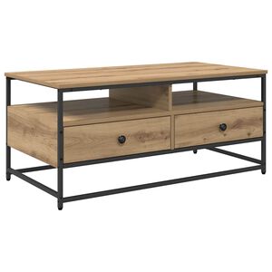 vidaXL Mesa de centro Carvalho Arttisan 100 x 51 x 45 cm