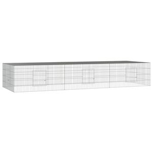 vidaXL Coelheira de 3 pain&eacute;is 325x109x55 cm ferro galvanizado